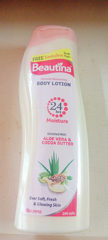 BEAUTINA BODY LOTION 200 ML b with Free Sandalina soap 75Gm