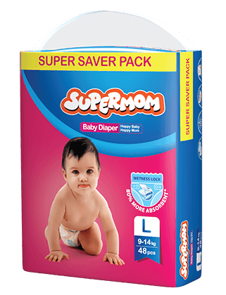 Supermom Baby Diaper Large 40 pcs