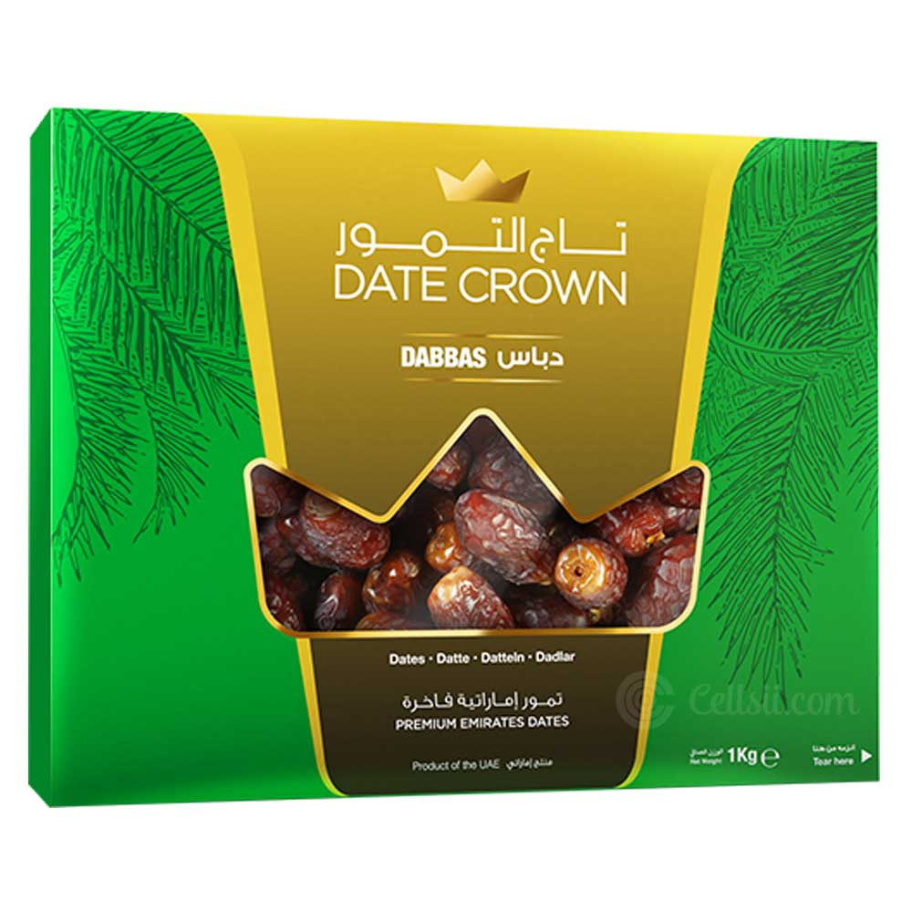 Date Crown Dabbas Premium Emirates Dates (Khejur) 1Kg