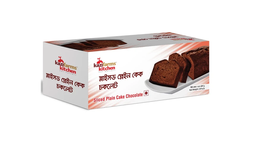 Kazifarms Kitchen Sliced Plain Cake Chocolate 220g