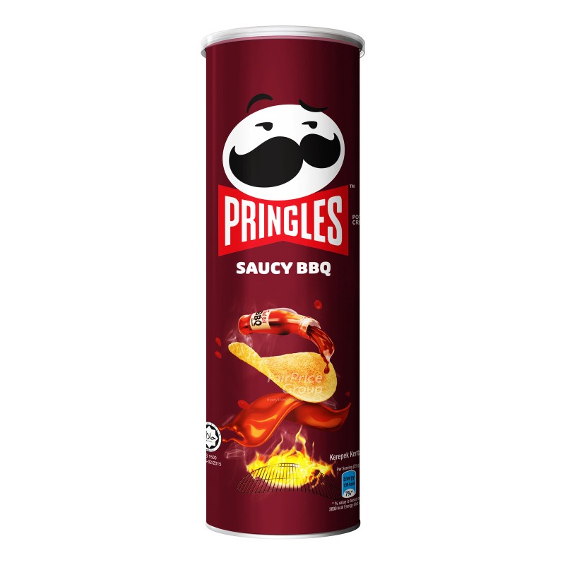 Pringles Potato Crisps Saucy Bbq 134g