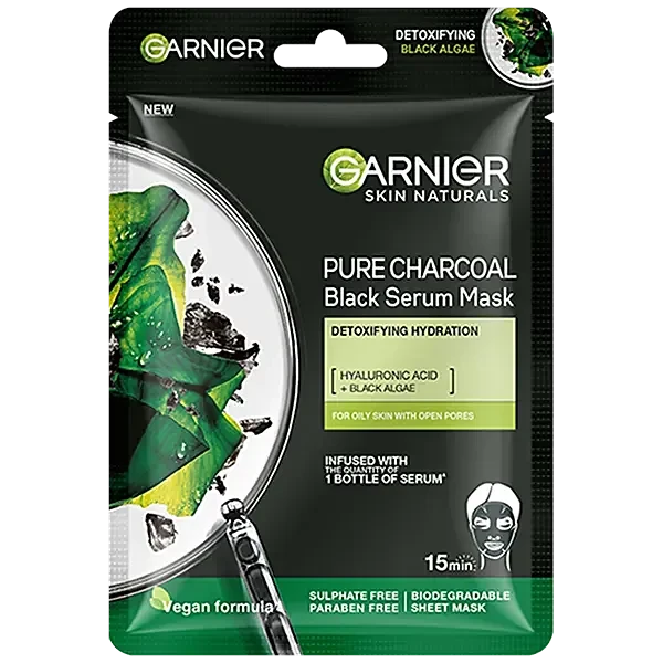 Garnier Pure Charcoal Black Serum Face Sheet Mask