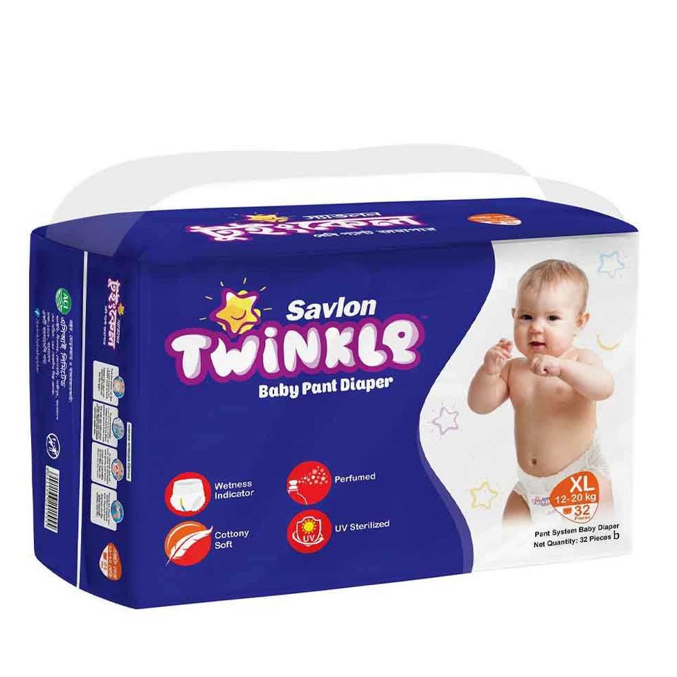 Savlon Twinkle Baby Pant Diaper XL (12-20kg) 32pcs