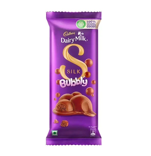 Cadbury Dairy Milk Silk Bubbly Chocolate Bar - 120gm