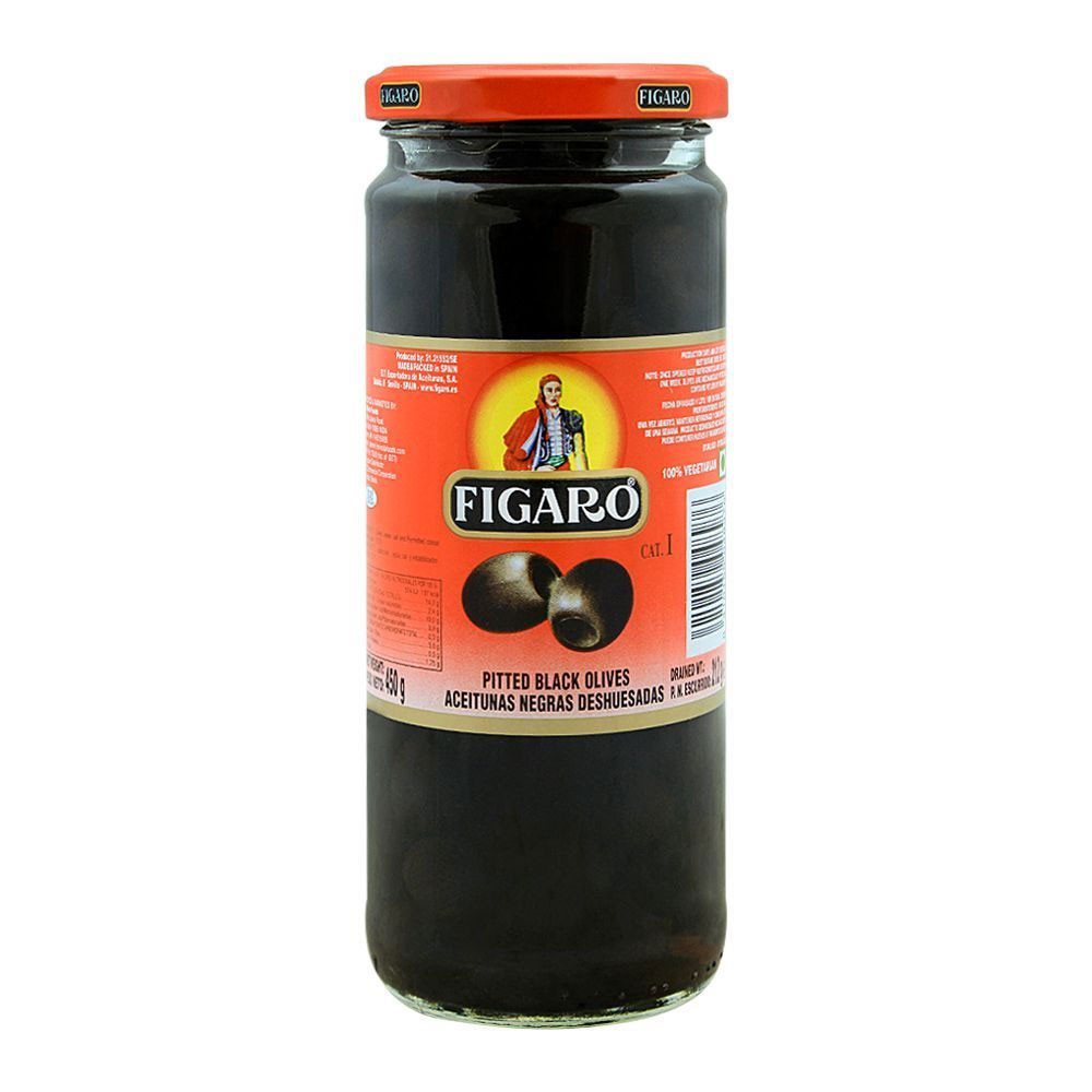 Figaro Pitted Black Olives, 160g