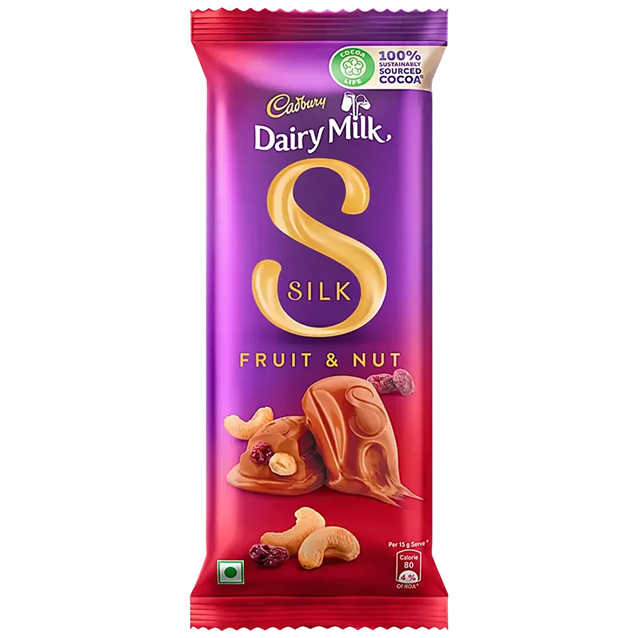 Cadbury Dairy Milk Silk Fruit Nut Chocolate Bar 137 gm