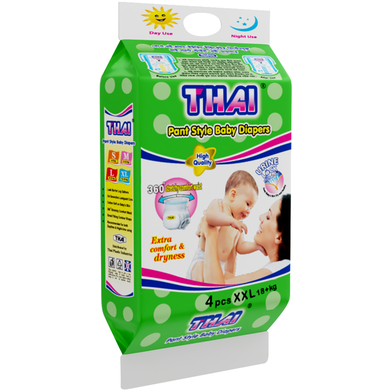 Thai Baby Pant Diapers- 4pcs, 15-25kg