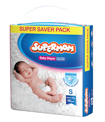 Supermom Baby Diaper Small 60 pcs