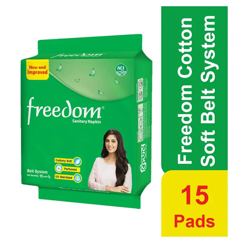 Freedom Sanitary Napkin Belt 15 Pads