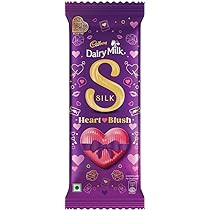 Cadbury Dairy Milk Silk Valentines Heart Blush Chocolate Bar Gift Pack, 250 g