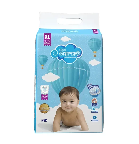 Bashundhara Diapant Pant Style Baby Diaper(12-17Kg) XL 32 PCS