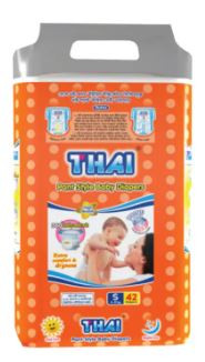 Thai Pant Style Diaper Small S 4-8 Kg - 42 Pieces