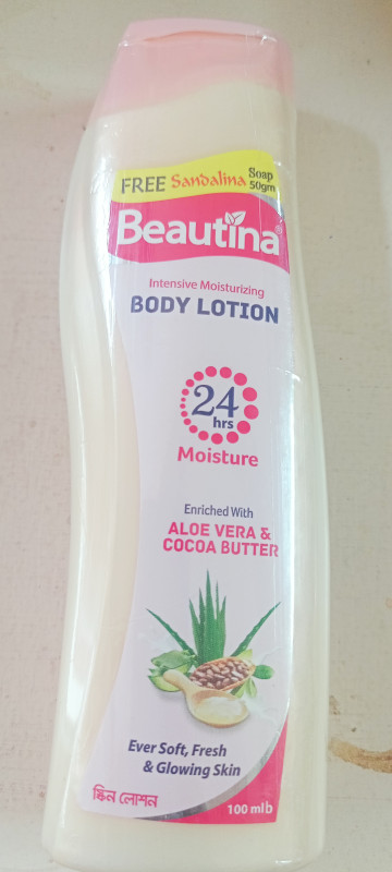 BEAUTINA BODY LOTION 100 ML b with Free Sandalina soap 50Gm