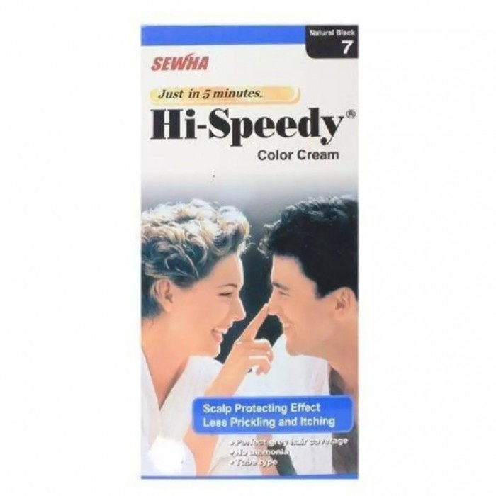 Hi-Speedy Natural Black-7 Hair Color Cream-150Gm