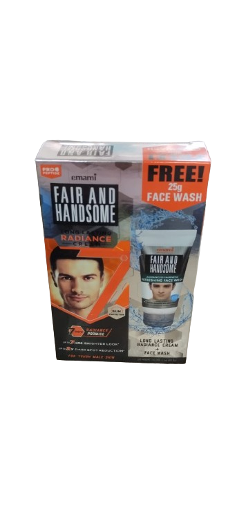 Fair and Handsome Long lasting radiance Cream + Fresh Wash 25 + 30 gm