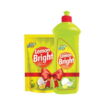 Lemon Bright Liquid Dish Wash (Free Refill 250 ml)