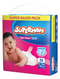 Supermom Baby Diaper Medium 50 Pcs