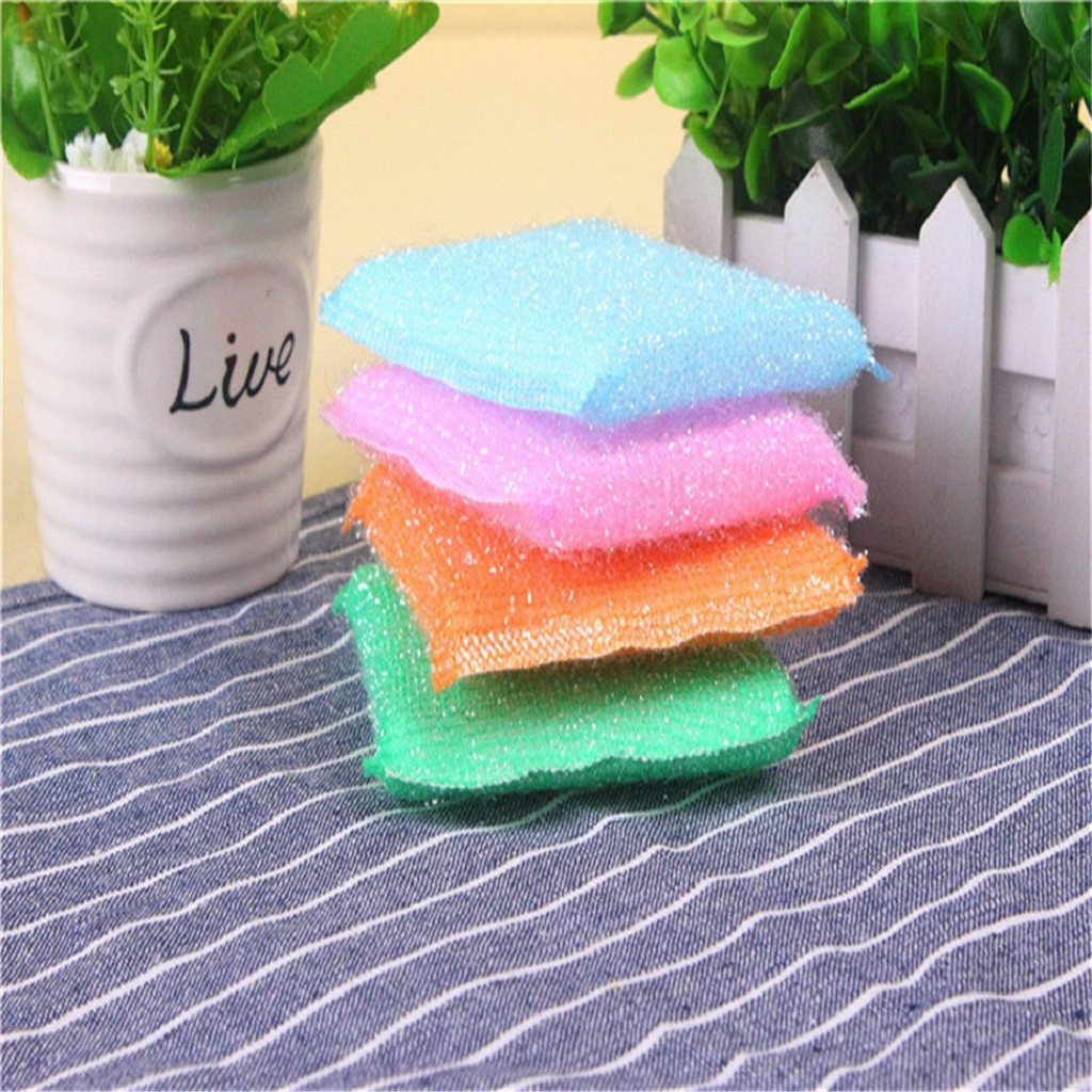 Kitchen Sponge Cleaning Brush (majuni) 4 pcs