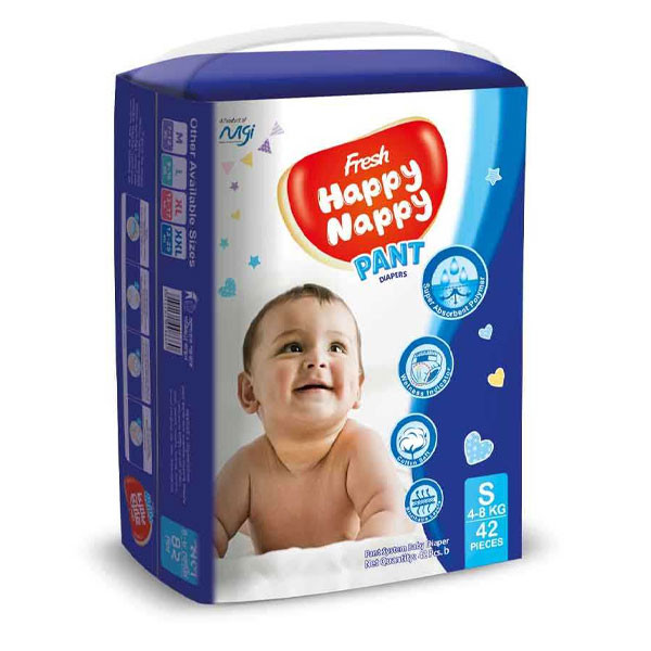 Happy Nappy Pant S (4-8kg) 42pcs