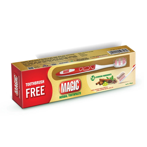 Magic Herbal Toothpaste Family Pack | Double Brush Free