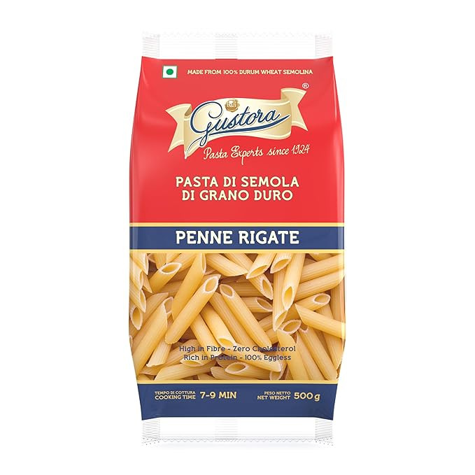 Gustora Penne Rigate Pasta, 500g