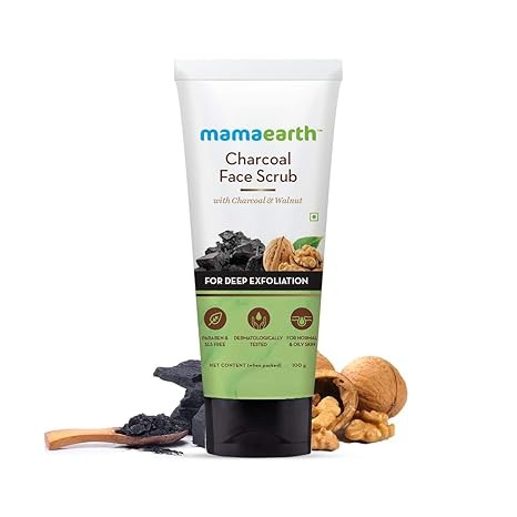Mamaearth Charcoal Face Scrub with Walnut 100gm