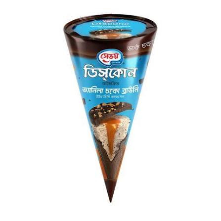 savoy discone  Vanilla Choco Brownie ice cream 1pcs