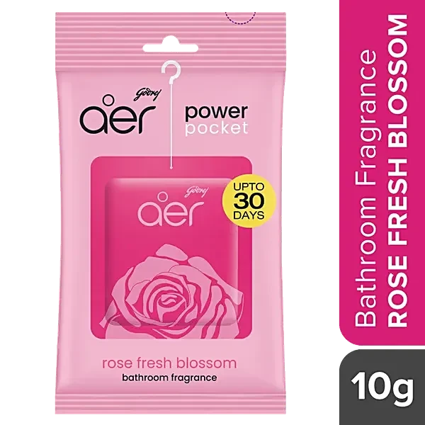 2 X Godrej AER Power Pocket ROSE FRESH BLOSSOM 10g