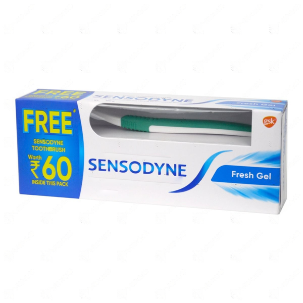 Sensodyne Fresh Fresh Mint Toothpaste 150g | Free Gel Toothbrush 1 pcs