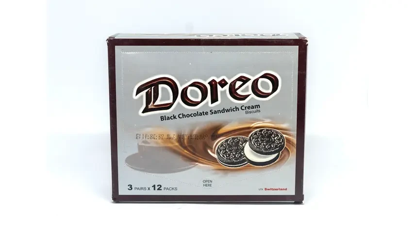 Doreo Black Chocolate Sandwich Cream Biscuits 12 packs 420g