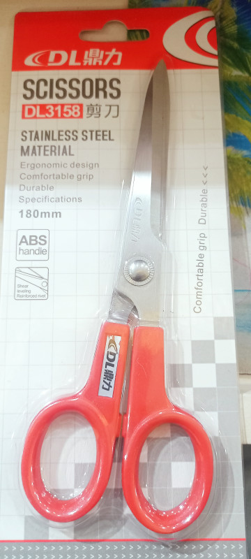 Stainless Steel Scissors small 180 MM RED