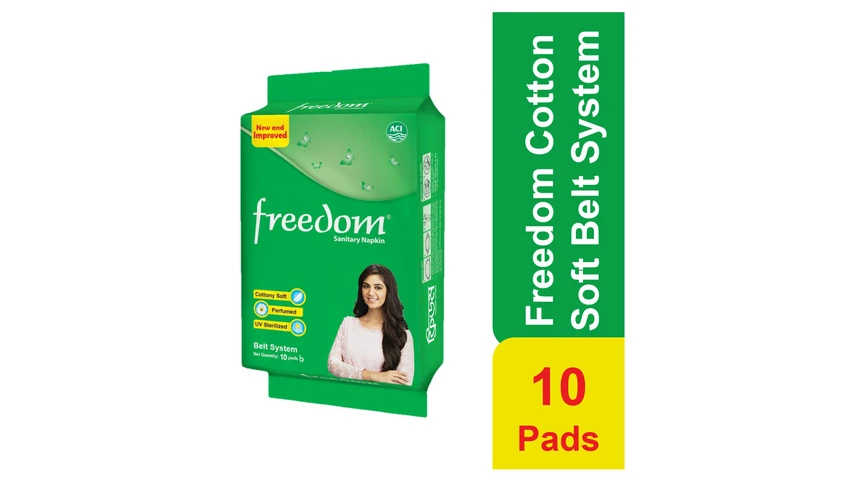 Freedom Belt System Sanitary Napkin 10 Pieces