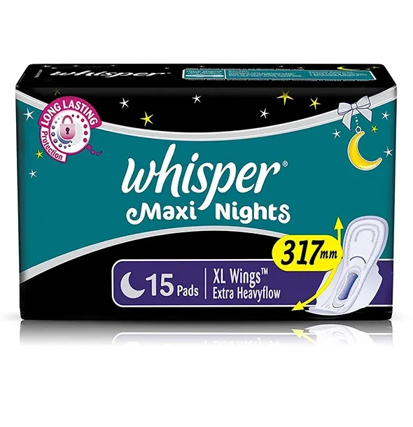 Whisper Maxi Nights With Wings Extra Heavy Flow XL