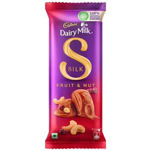 Cadbury Dairy Milk Silk Fruit Nut Chocolate Bar 55 Gm