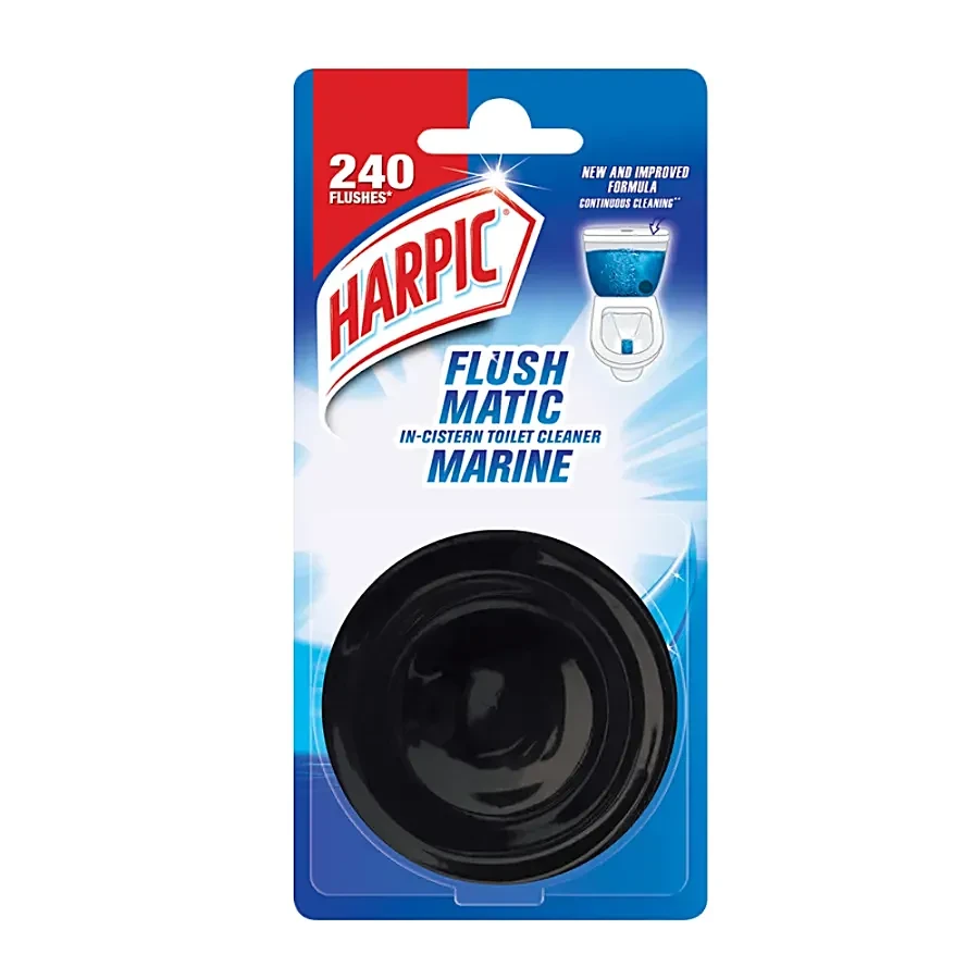 Harpic Flushmatic In-Cistern Toilet Cleaner Block, Marine, 50 g