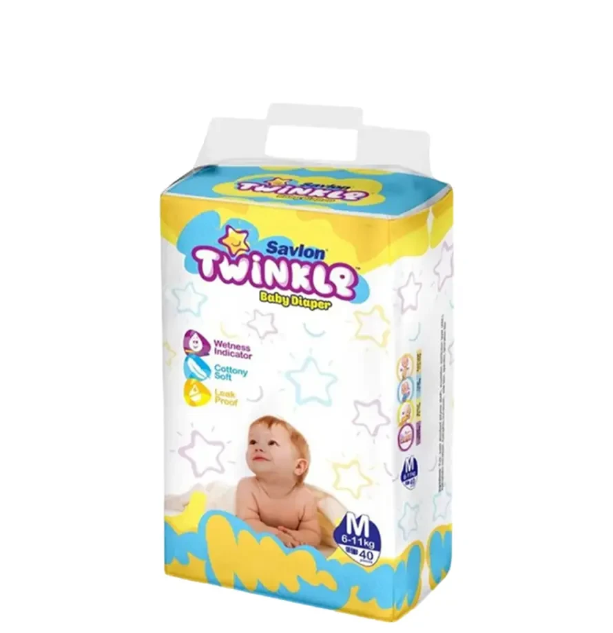 Savlon Twinkle Baby Diaper Medium 6 -11kg 40 Pcs