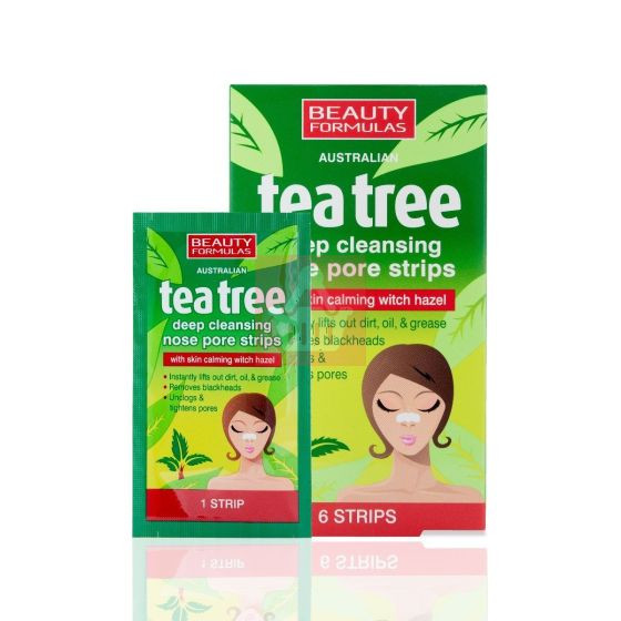 Beauty Formulas Australian Tea Tree Deep Cleansing Nose Pore Strips 6ps