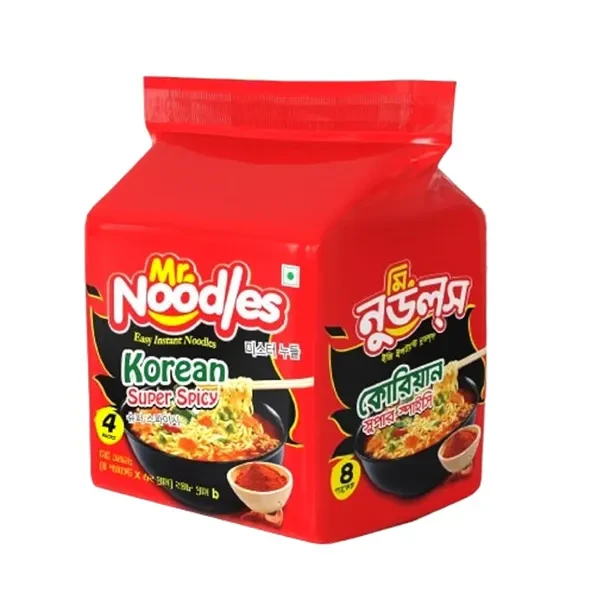 Mr Noodles Korean Super Spicy Easy Instant Noodles (4 Pack) - 248g