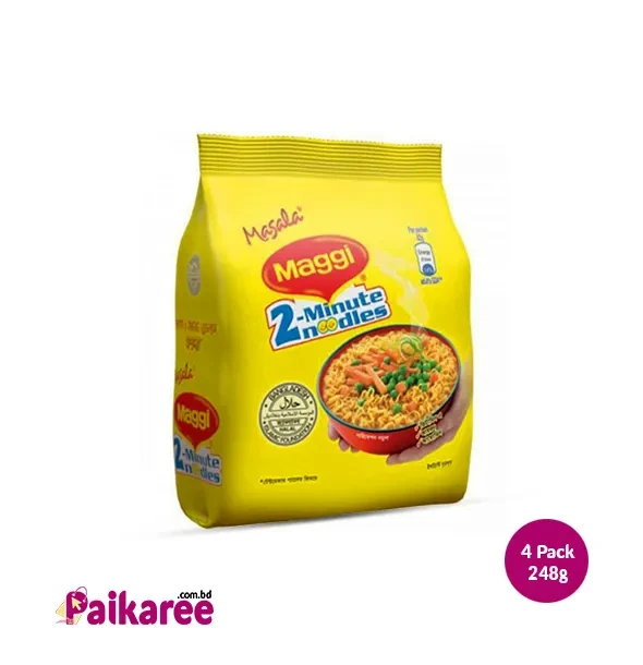 Nestle Maggi 2-Minute Masala Instant Noodles 4 Pack - 248g