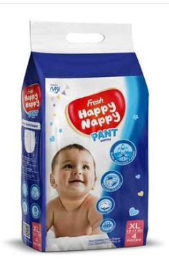 Fresh Happy Nappy Pant Diaper - 4 Pcs (Size - XL) For 12-17 Kg