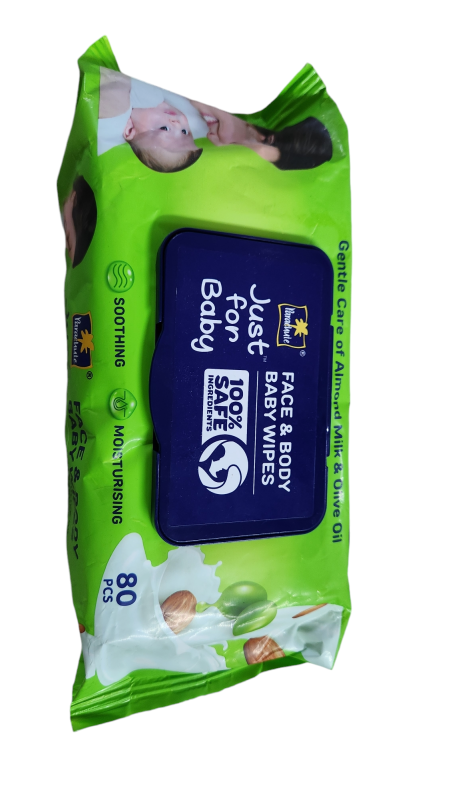 PARACHUTE FACE & BABY WIPES 80 PCS