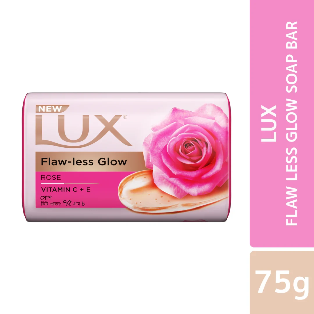 Lux Flaw Less Glow Rose Vitamin c + E Soap 75 gm