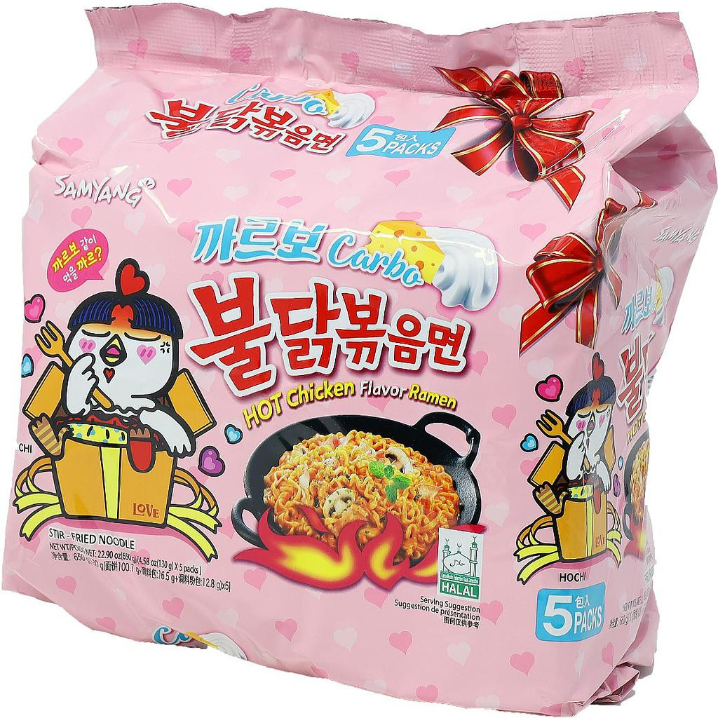 SAMYANG BULDAK CARBONARA HOT CHICKEN FLAVOR RAMEN (5 PACKS)