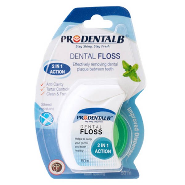 PRODENTALB DENTAL FLOSS 2 IN 1 ACTION 50 M