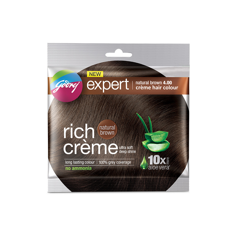 godrej expert rich creme hair colour natural brown 40 gm