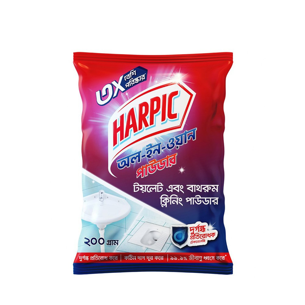 Harpic Toilet &amp;amp; Bathroom Cleaning Powder 200gm