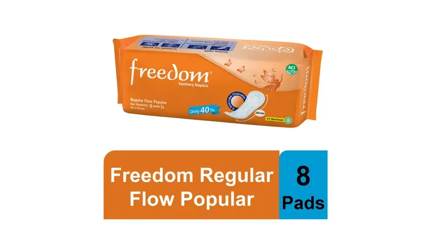 Freedom Regular Sanitary Napkin Flow Popular 8 pads