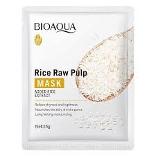 BIOAQUA rice raw pulp mask hydrating moisturizing face sheet mask- 25gm