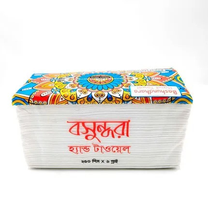 Bashundhara Hand Towel Tissue 250 Pcs