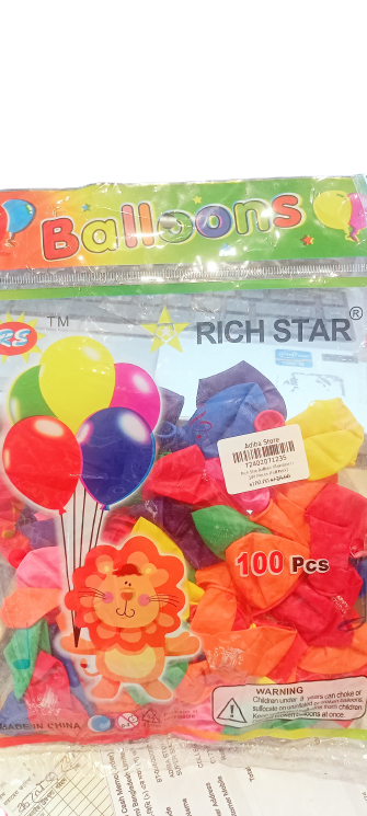 Rich Star Balloon (Rainbow) - 100 Pieces (Full Pack)